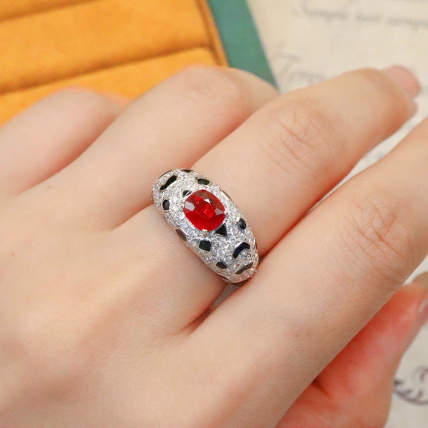 14k Gold 2.24 Ctw Natural Ruby & Diamond Ring - 5