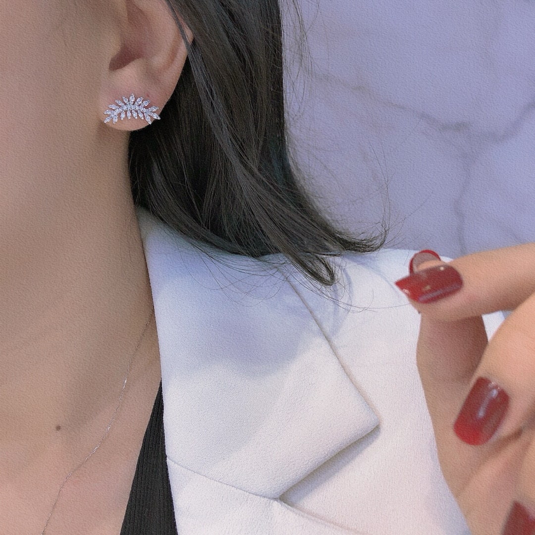 14k Gold 0.86 Ct Natural H Diamond Earrings - 6