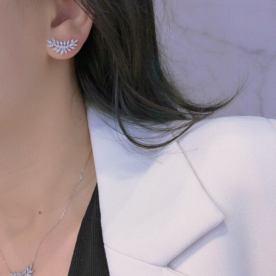 14k Gold 0.86 Ct Natural H Diamond Earrings - 7