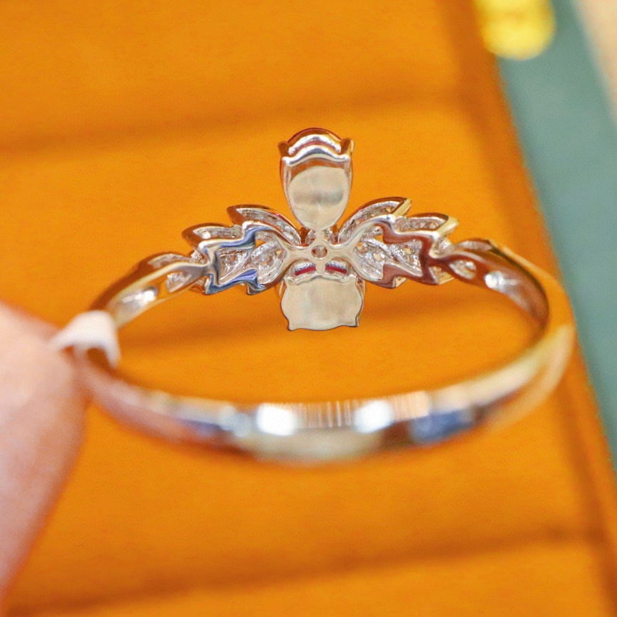 14k Gold 0.7 Ctw Natural Ruby & Diamond Ring - 5