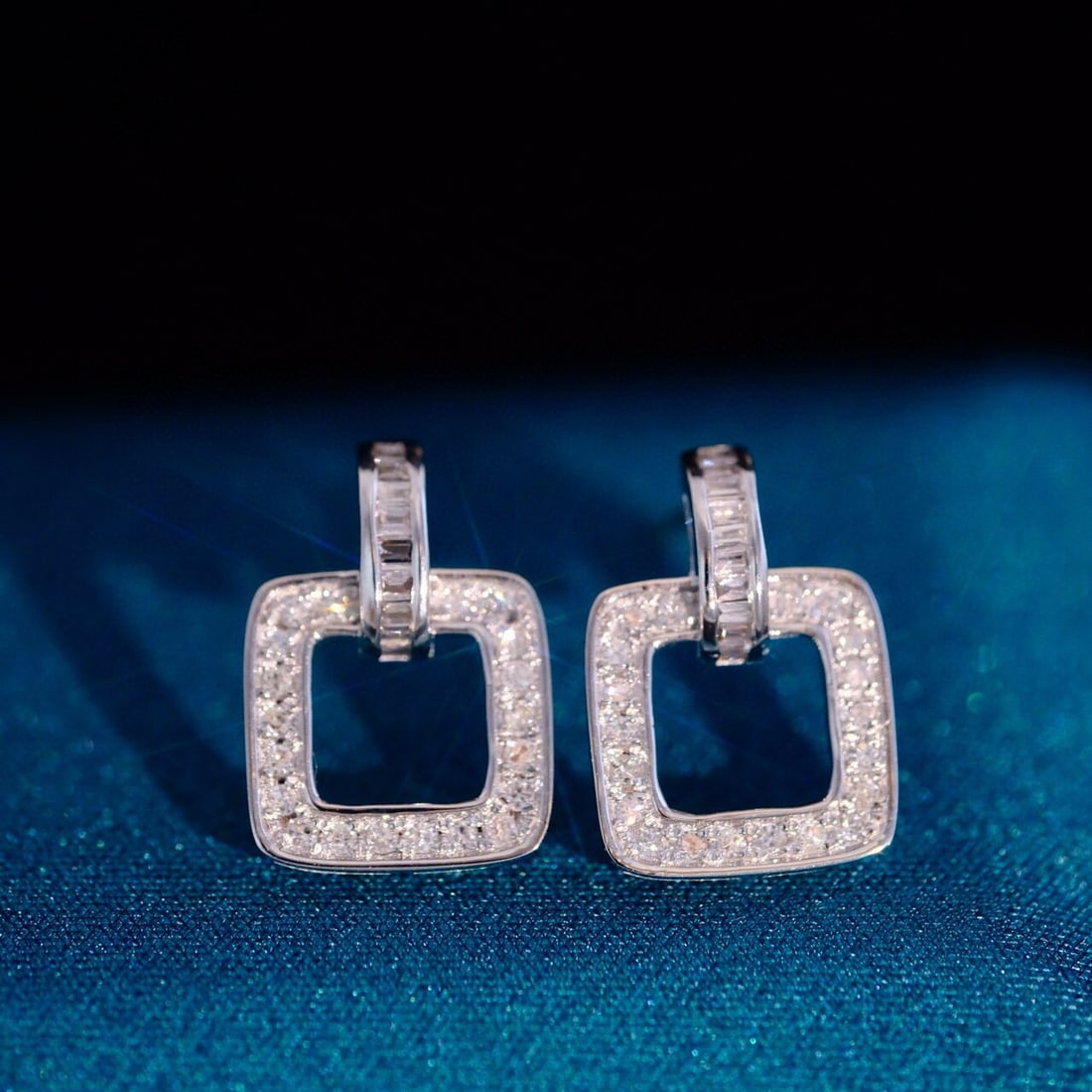 14k Gold 0.45 Ct Natural H Diamond Earrings - 4