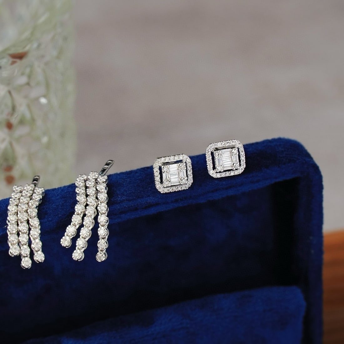 14k Gold 1.16 Ct Natural H Diamond Earrings - 3