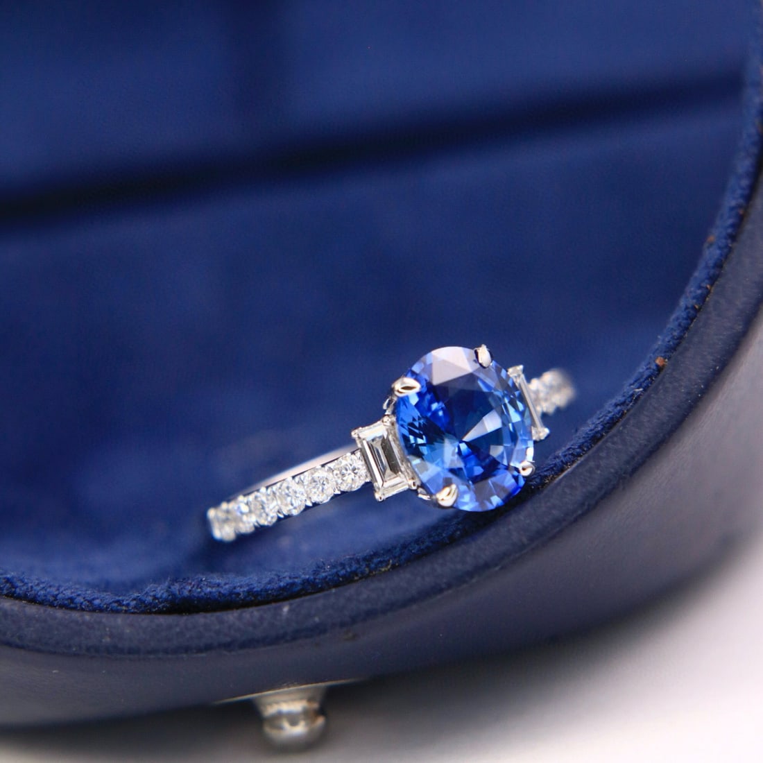 14k Gold 2.01 Ctw Natural Sapphire & Diamond Ring - 2