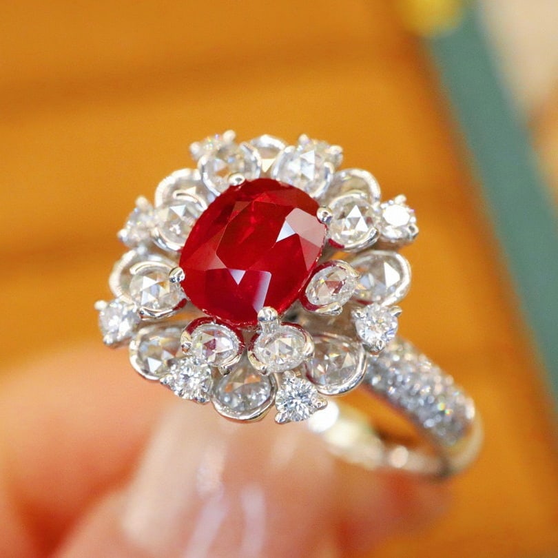 14k Gold 1.82 Ctw Natural Ruby & Diamond Ring - 2