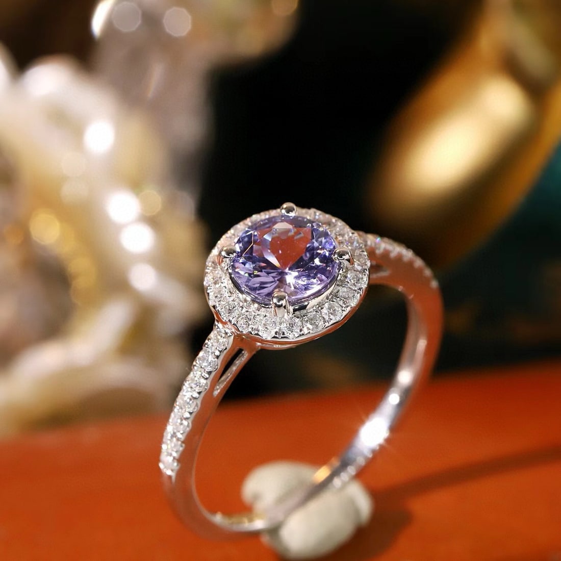 14k Gold 1.10 Ctw Natural Tanzanite & Diamond Ring - 3