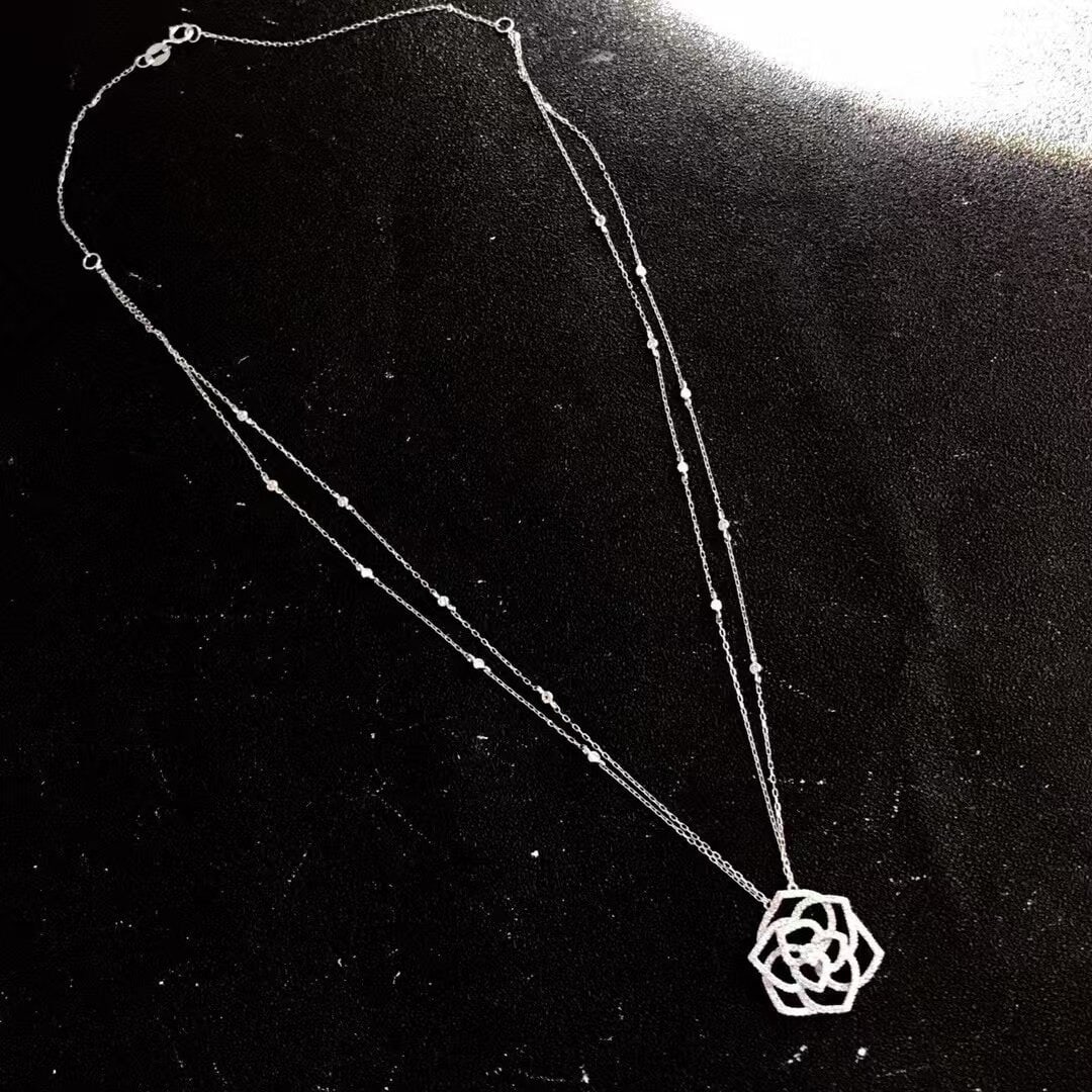 14k Gold 0.6 Ct Natural H Diamond Necklace - 4