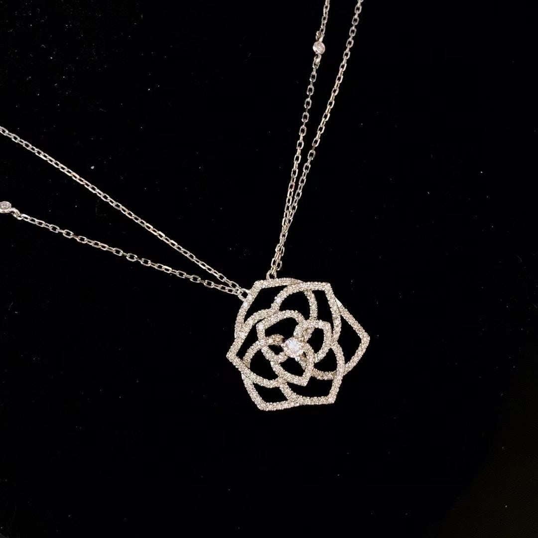 14k Gold 0.6 Ct Natural H Diamond Necklace - 5