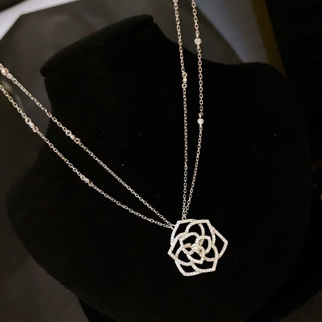 14k Gold 0.6 Ct Natural H Diamond Necklace - 6