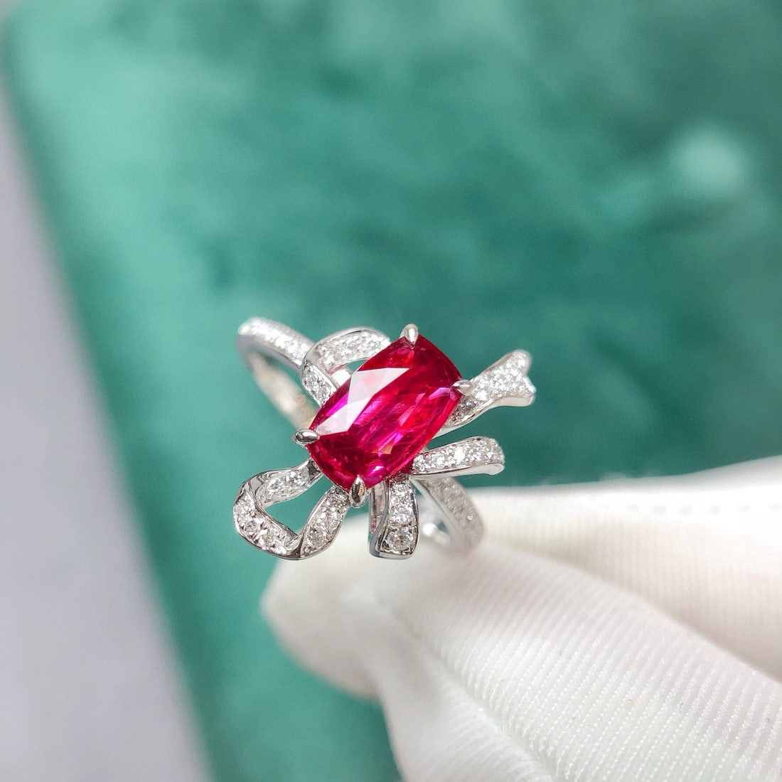 14k Gold 1.33 Ctw Natural Ruby & Diamond Ring - 7