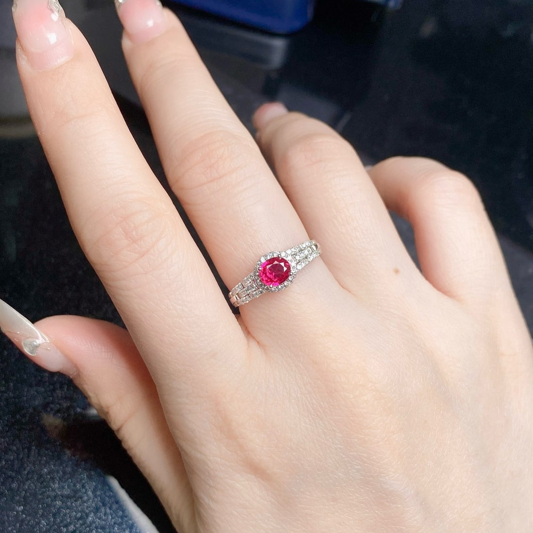 14k Gold 1.03 Ctw Natural Ruby & Diamond Ring - 4