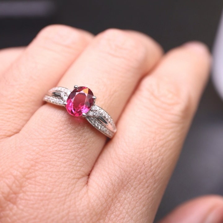 14k Gold 1.34 Ctw Natural Tourmaline & Diamond Ring - 3