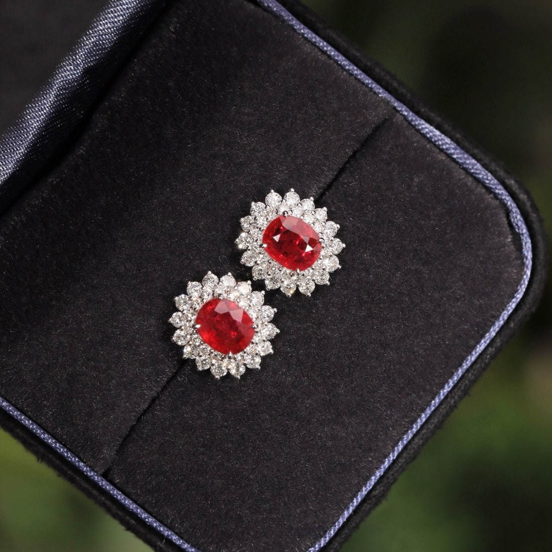 14k Gold 1.68 Ctw Natural Ruby & Diamond Earrings - 7