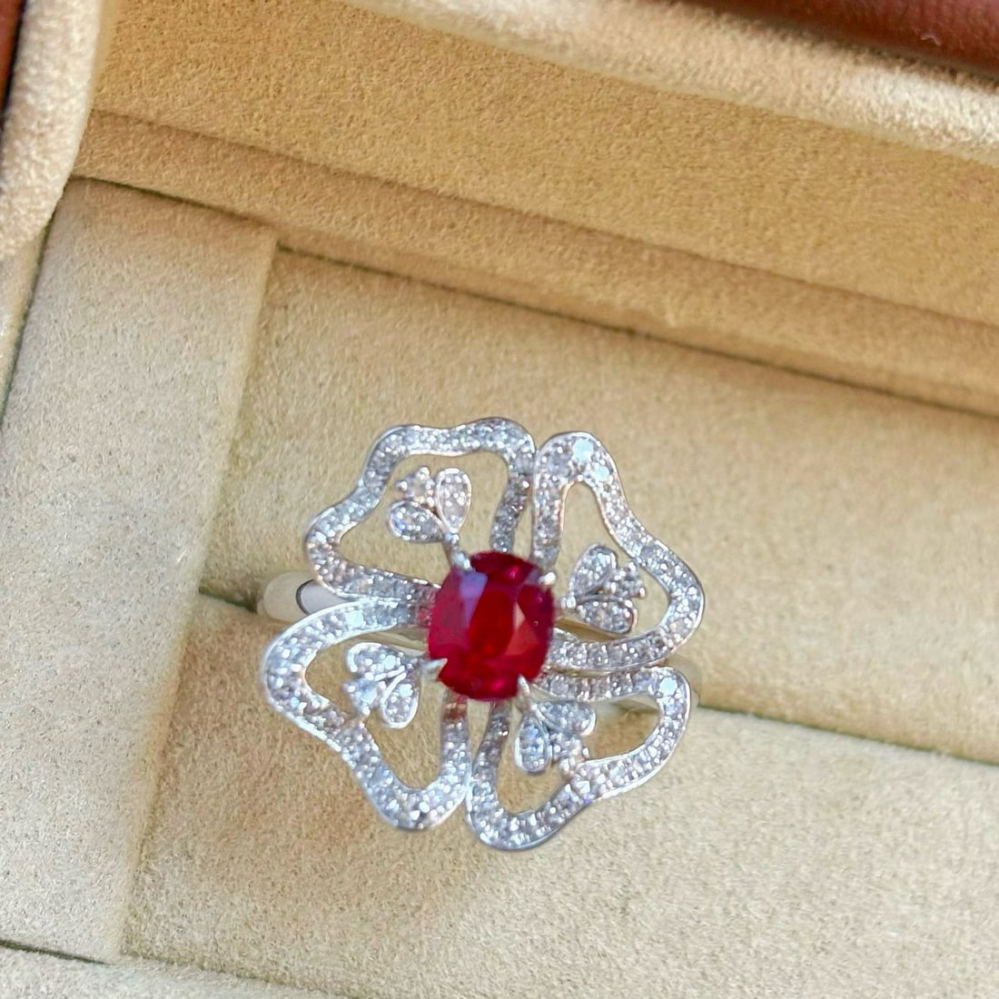 14k Gold 1.50 Ctw Natural Ruby & Diamond Ring - 3