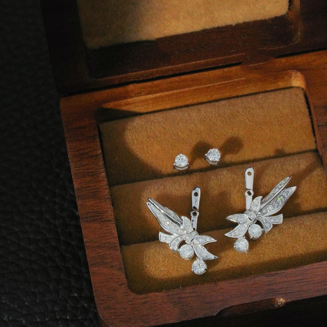 14k Gold 1.1 Ct Natural H Diamond Earrings - 2