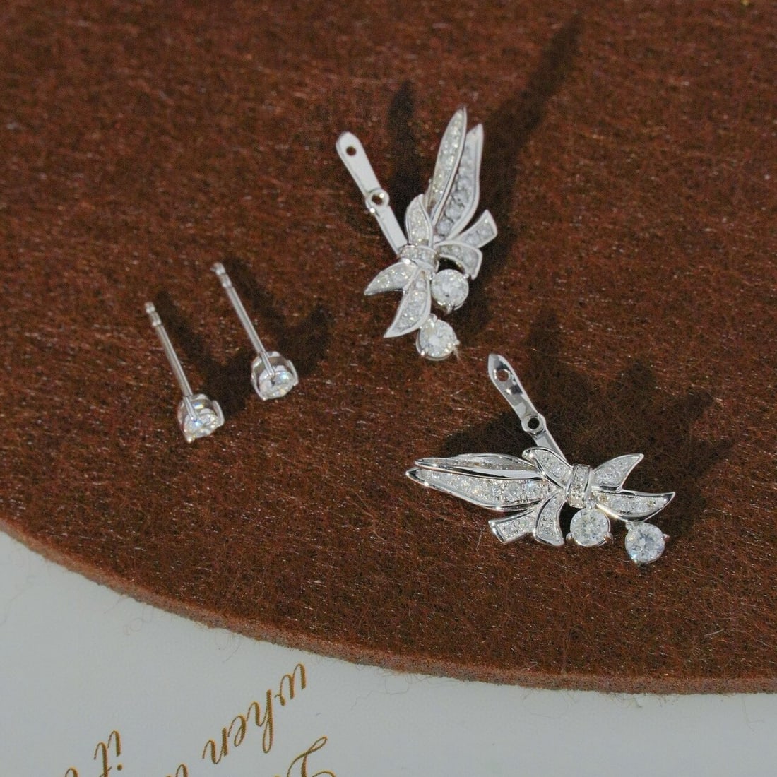 14k Gold 1.1 Ct Natural H Diamond Earrings - 6