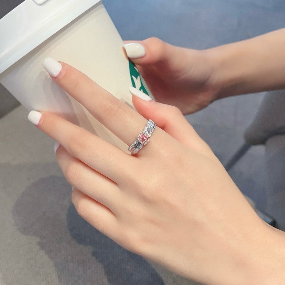 14k Gold 0.81 Ctw Natural Pink Diamond & Diamond Ring - 2