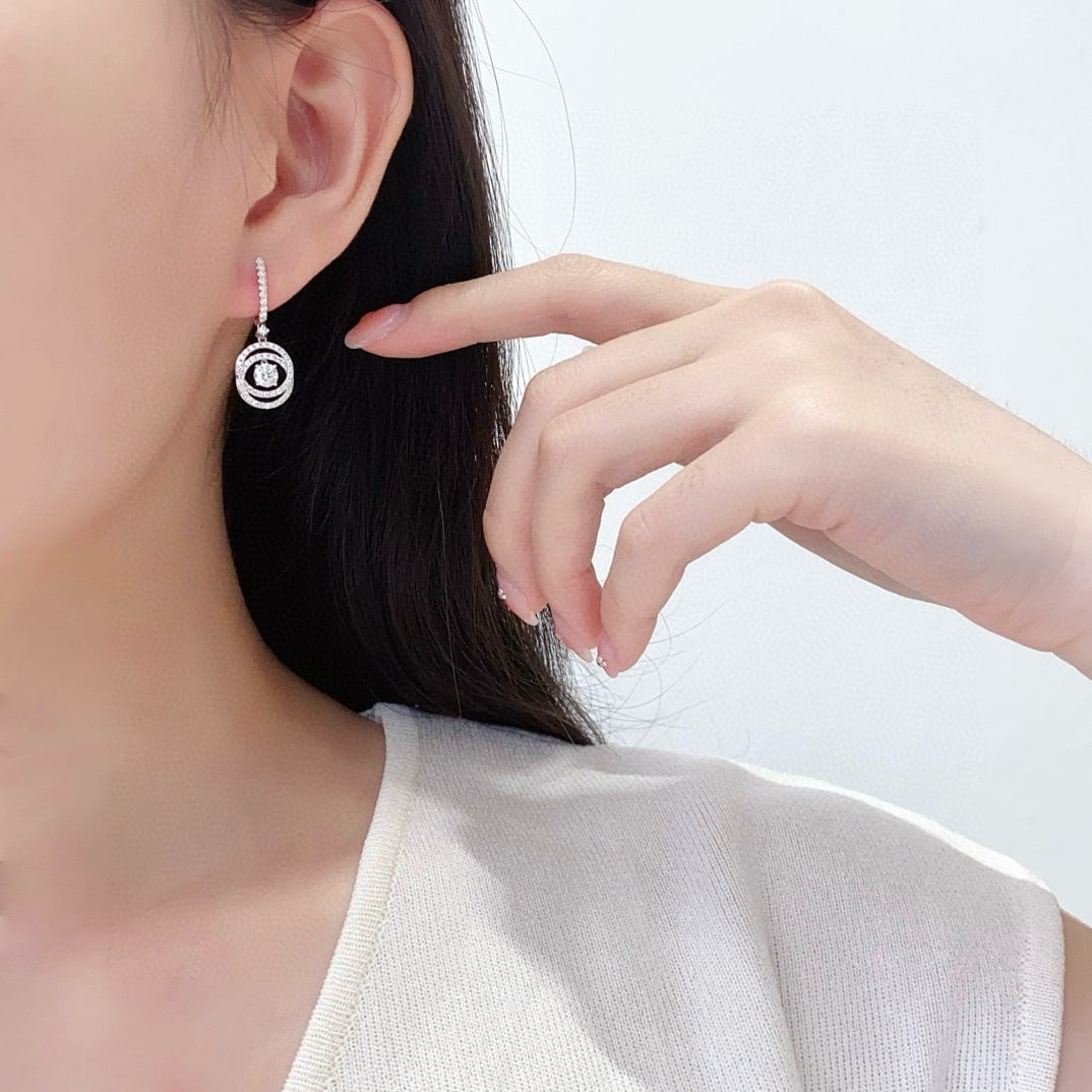 Gia Certified 14k Gold 1.12 Ctw Natural D Si1 3ex Round Diamond Earrings - 4