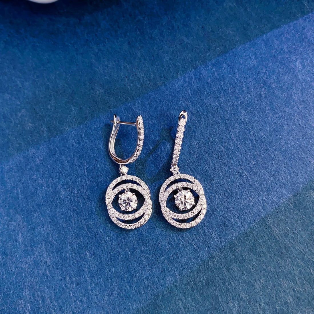 Gia Certified 14k Gold 1.12 Ctw Natural D Si1 3ex Round Diamond Earrings - 6