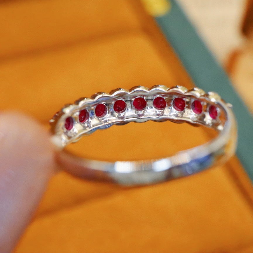 14k Gold 1.03 Ctw Vivid Red Natural Ruby & Diamond Ring - 5