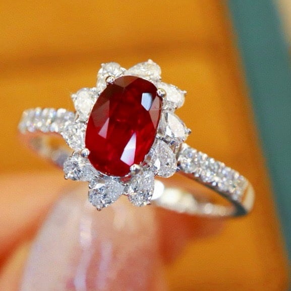 14k Gold 1.48 Ctw Natural Ruby & Diamond Ring - 2