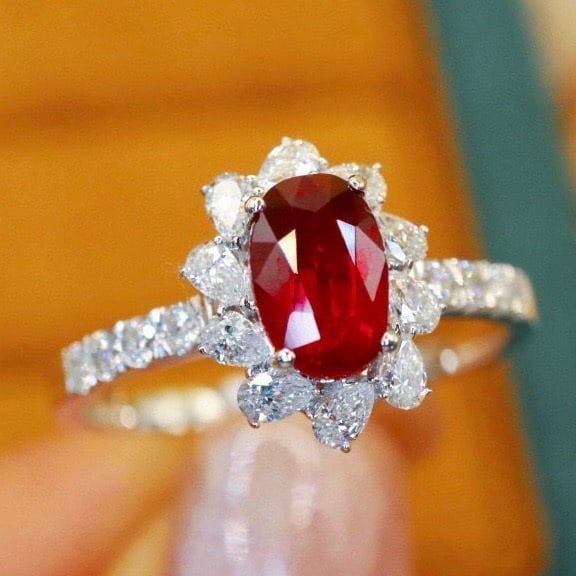 14k Gold 1.48 Ctw Natural Ruby & Diamond Ring - 3