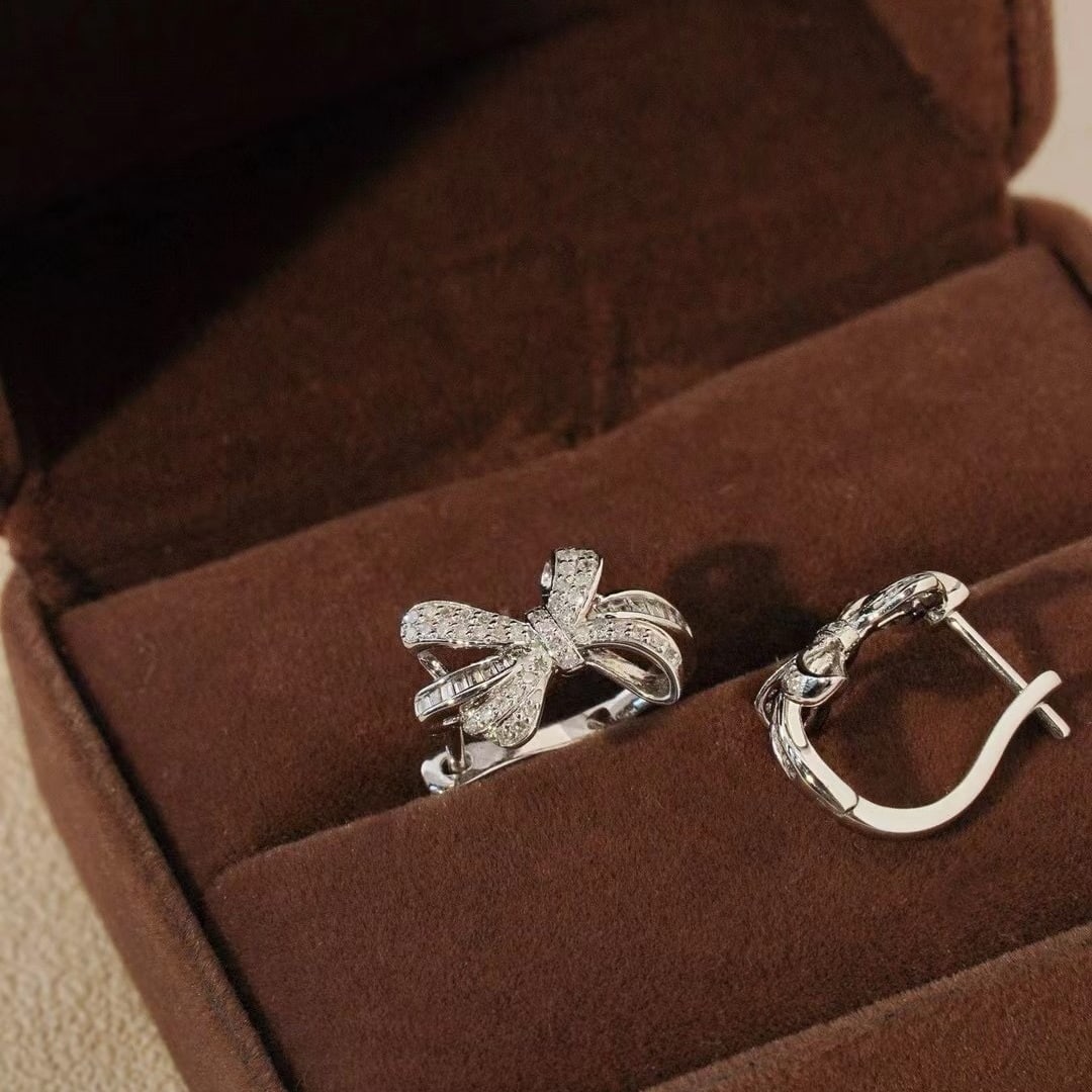 14k Gold 0.56 Ct Natural H Diamond Earrings - 2