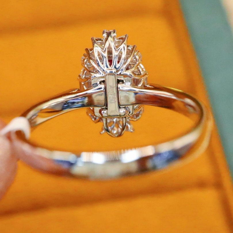 14k Gold 1.46 Ctw Natural Ruby & Diamond Ring/pendant( Without Chain ) - 6