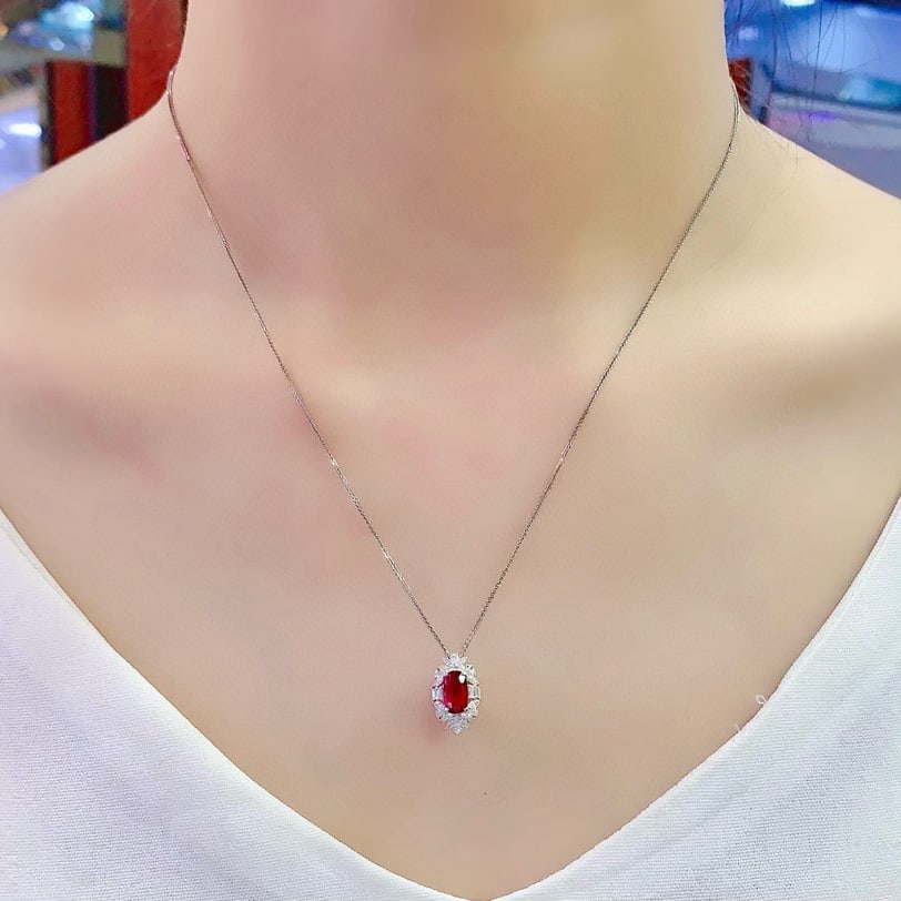 14k Gold 1.46 Ctw Natural Ruby & Diamond Ring/pendant( Without Chain ) - 8