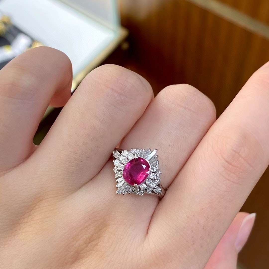 14k Gold 1.93 Ctw Natural Ruby & Diamond Ring - 4