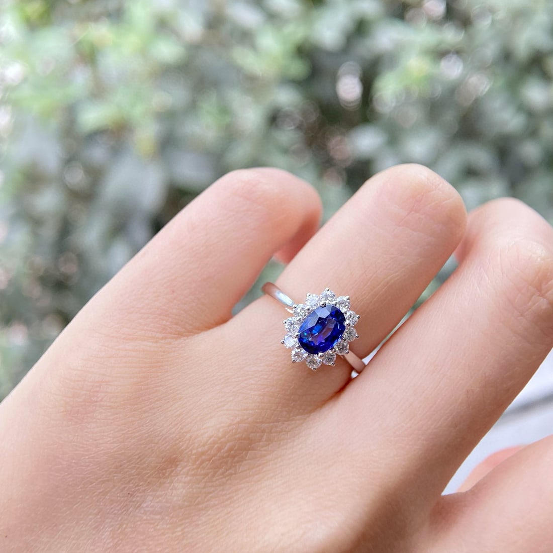 14k Gold 1.74 Ctw Natural Sapphire & Diamond Ring - 4