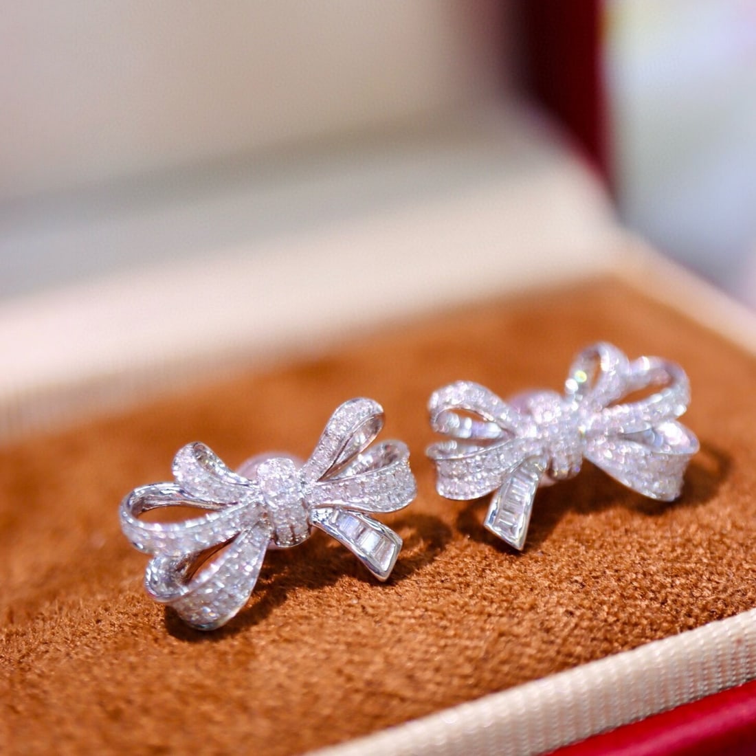 14k Gold 0.32 Ct Natural H Diamond Earrings - 2