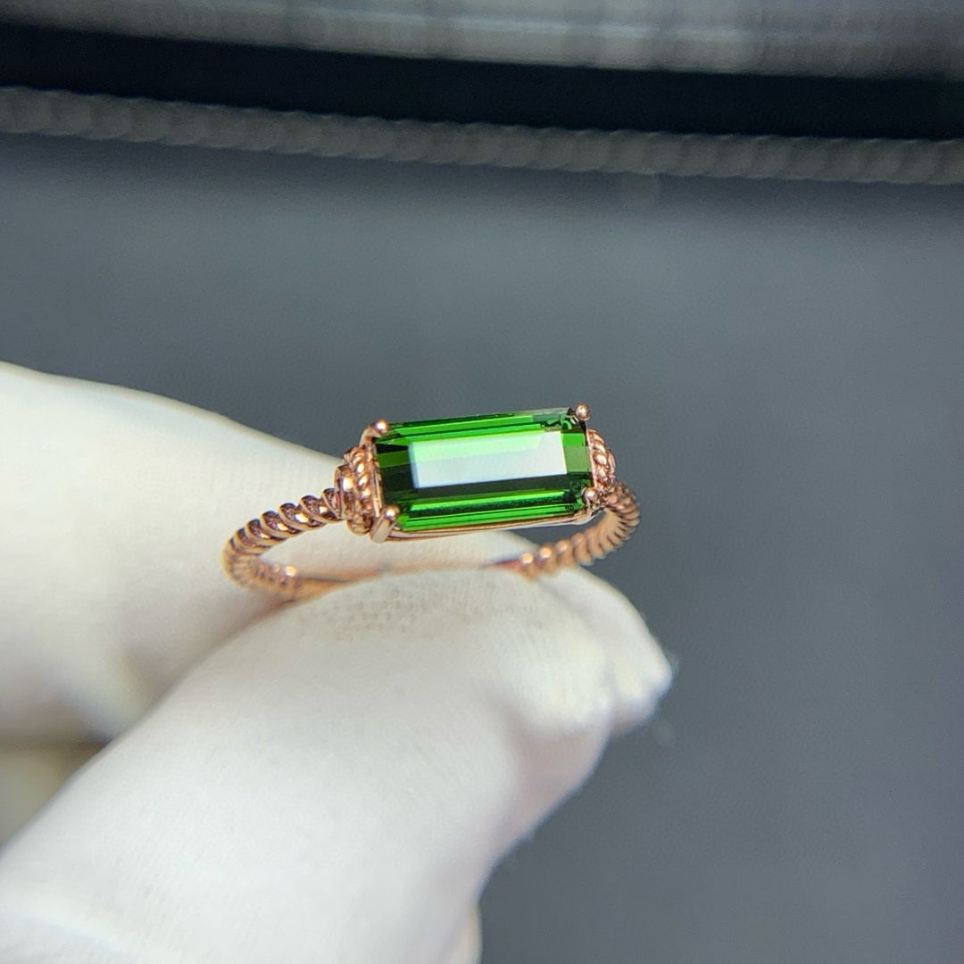 14k Gold 2.0 Ct Natural Tourmaline Ring - 3