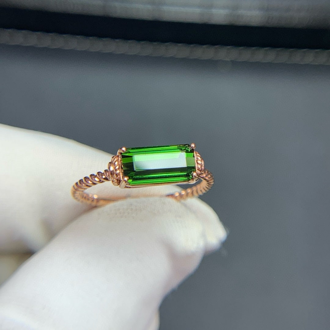 14k Gold 2.0 Ct Natural Tourmaline Ring - 4