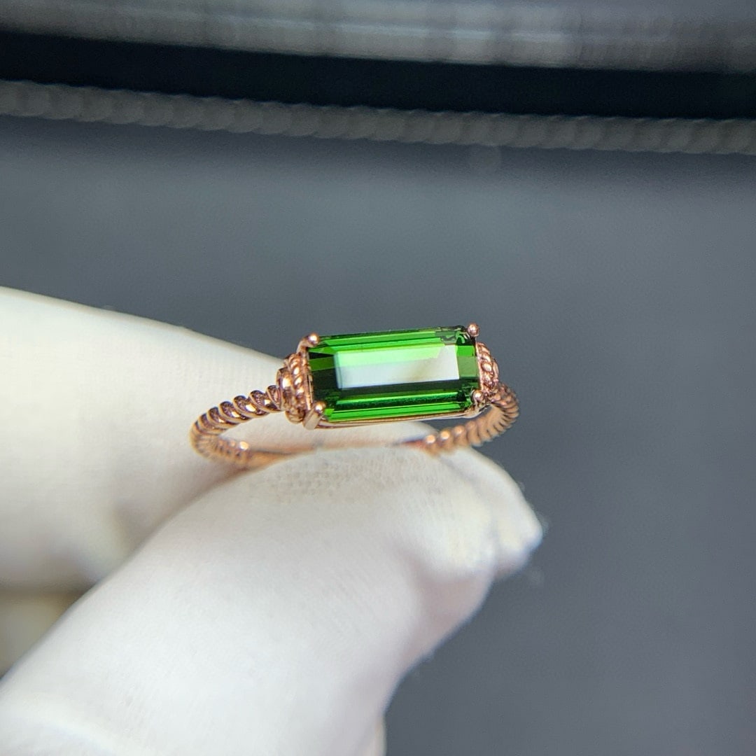 14k Gold 2.0 Ct Natural Tourmaline Ring - 9