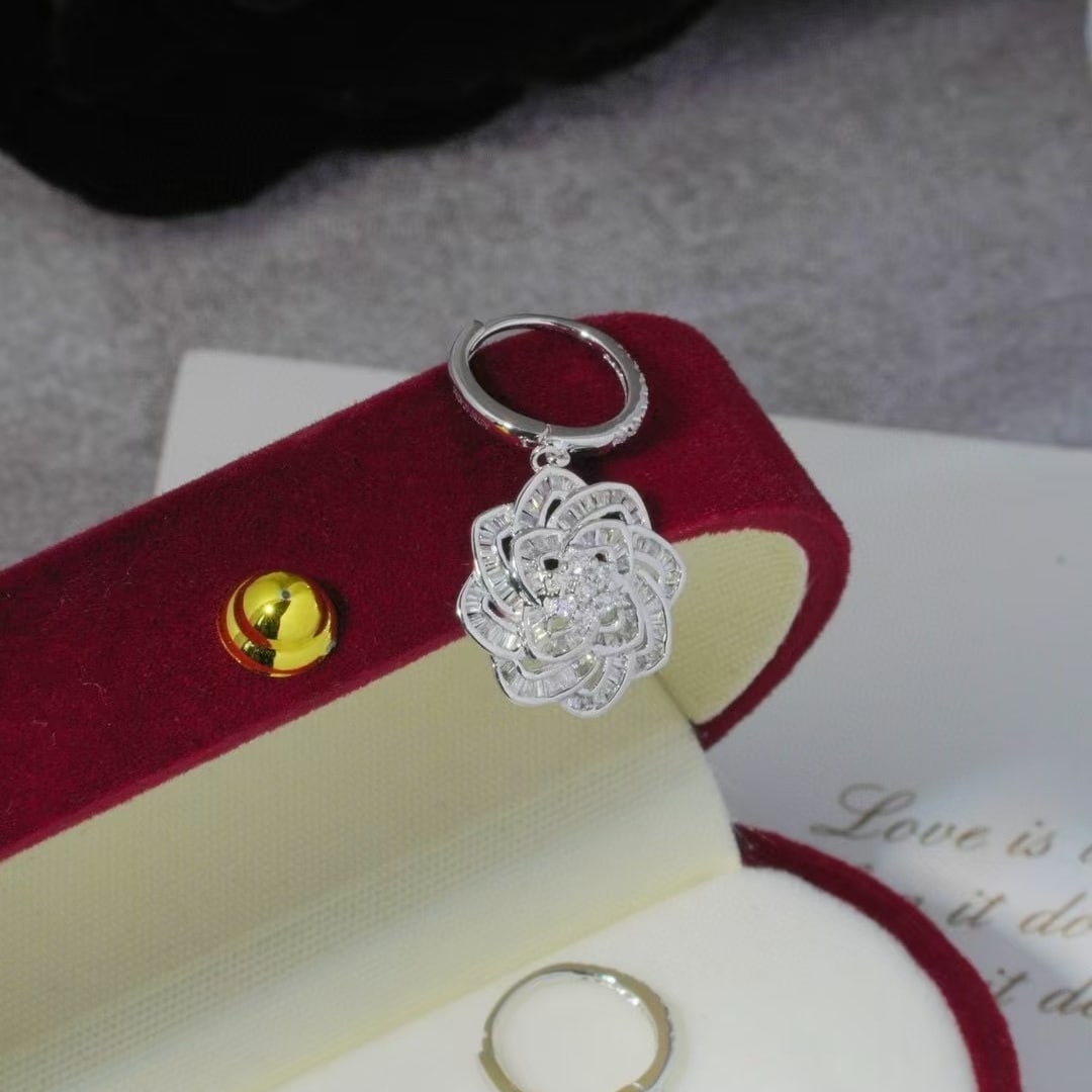 14k Gold 0.9 Ct Natural H Diamond Earrings - 6