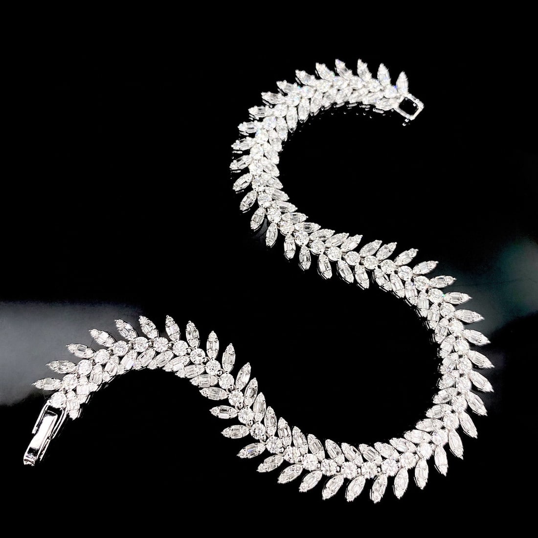 14k Gold 4.5 Ct Natural H Diamond Bracelet - 6