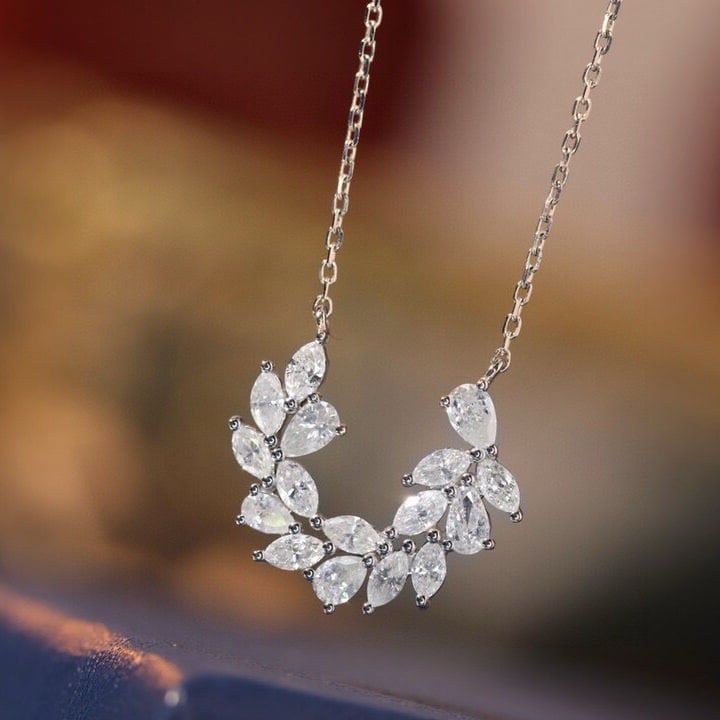 14k Gold 1.05 Ct Natural H Diamond Necklace - 3