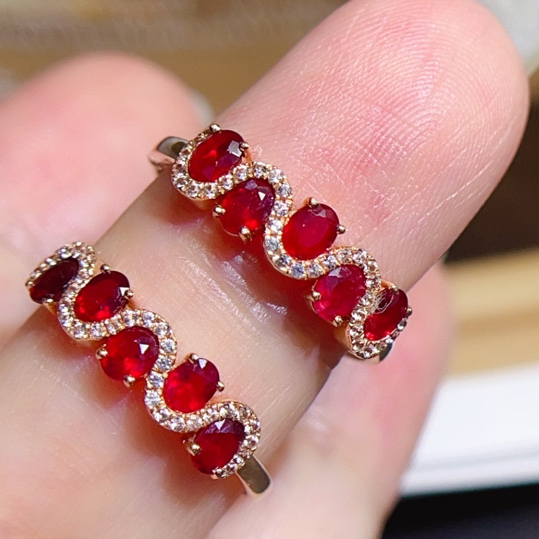 14k Gold 1.68 Ct Natural Ruby & Sapphire Ring - 5