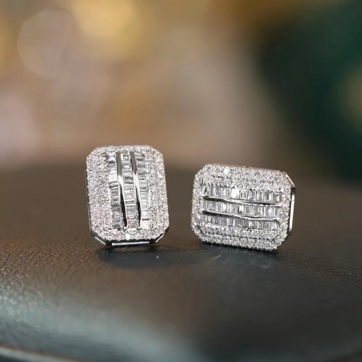 14k Gold 0.42 Ct Natural H Diamond Earrings - 2