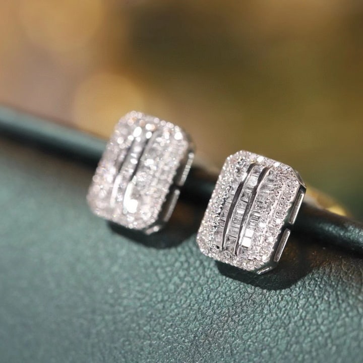 14k Gold 0.42 Ct Natural H Diamond Earrings - 3