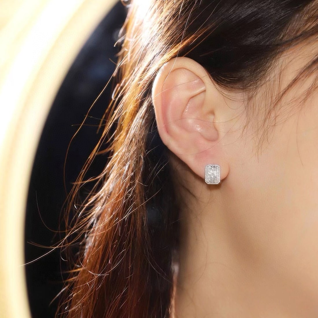 14k Gold 0.42 Ct Natural H Diamond Earrings - 5