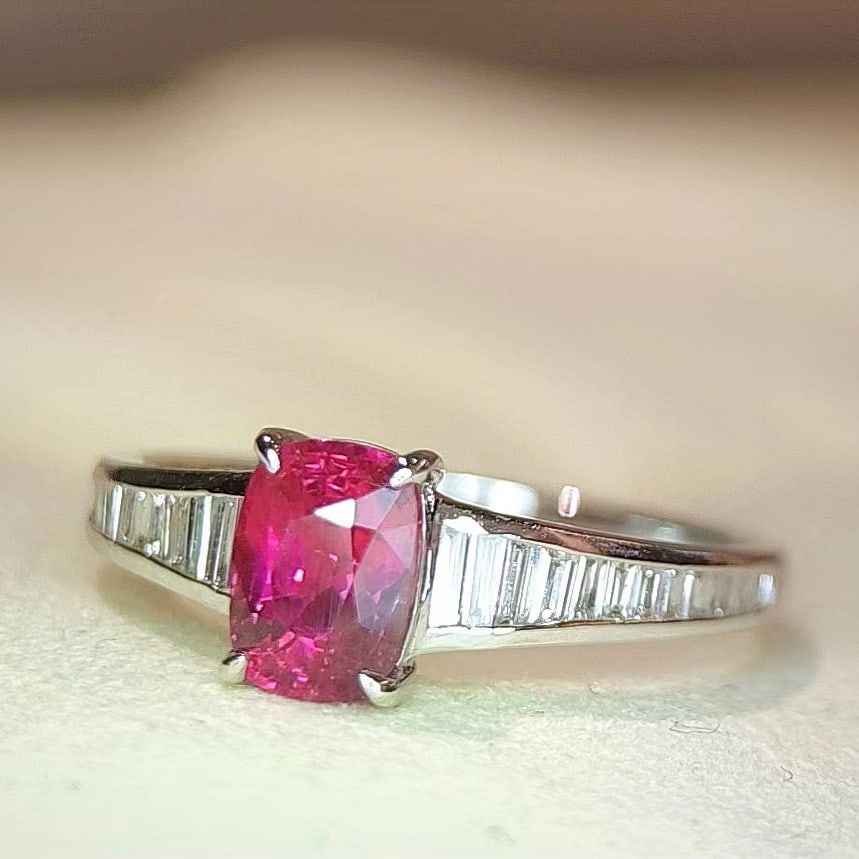 14k Gold 1.43 Ctw Natural Sapphire & Diamond Ring - 4