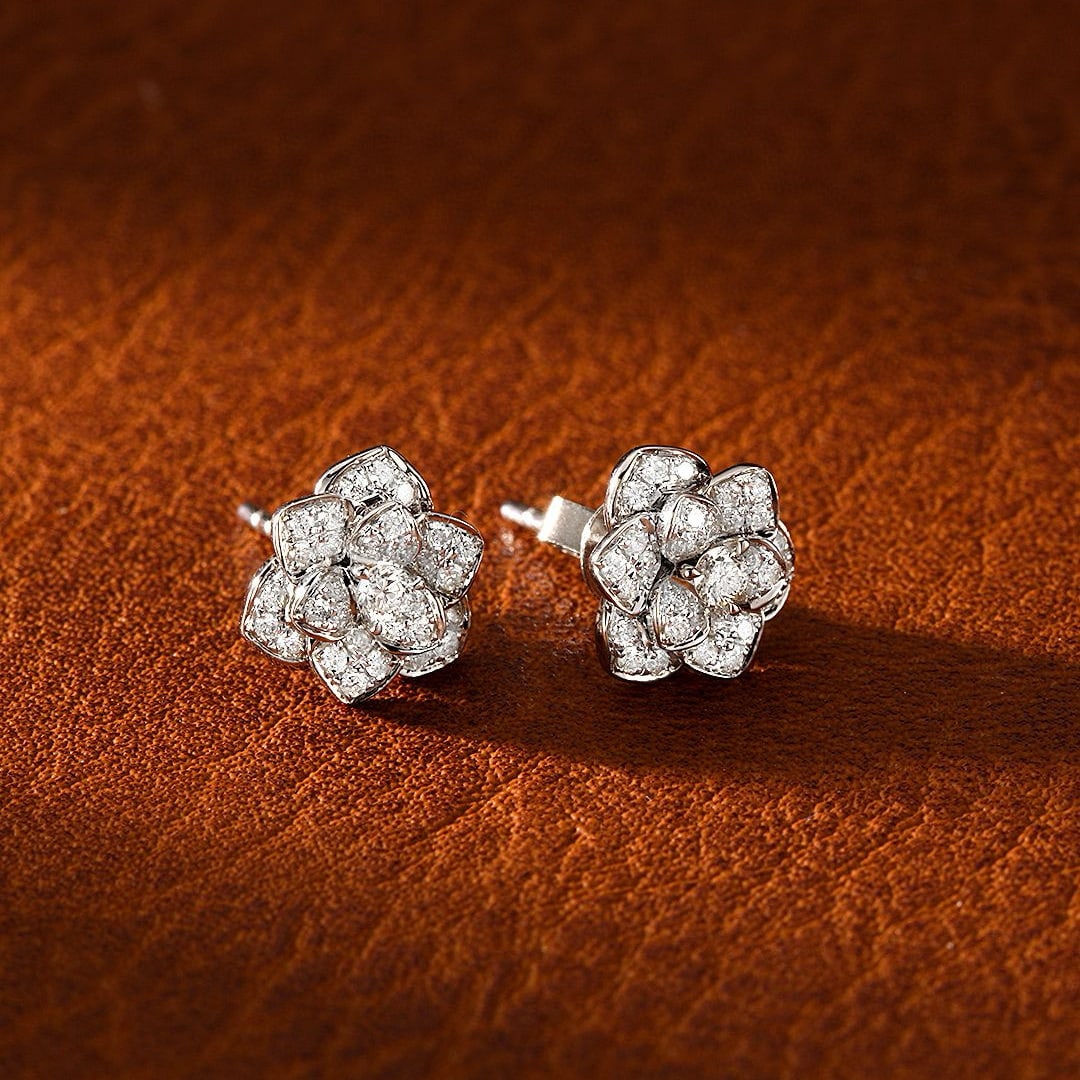 14k Gold 0.35 Ctw Natural H Diamond Earrings - 3