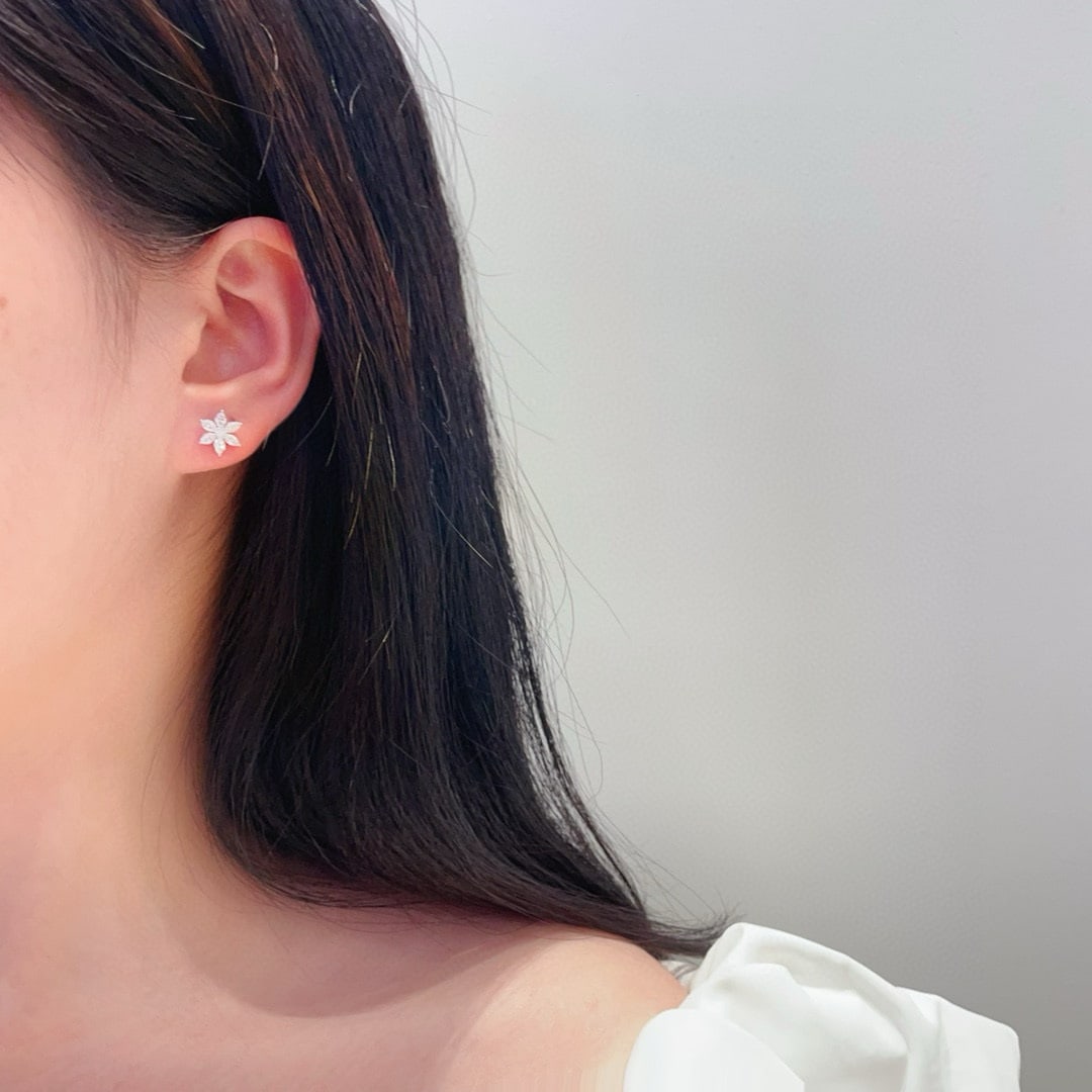 14k Gold 1.06 Ctw Natural H Diamond Earrings - 2