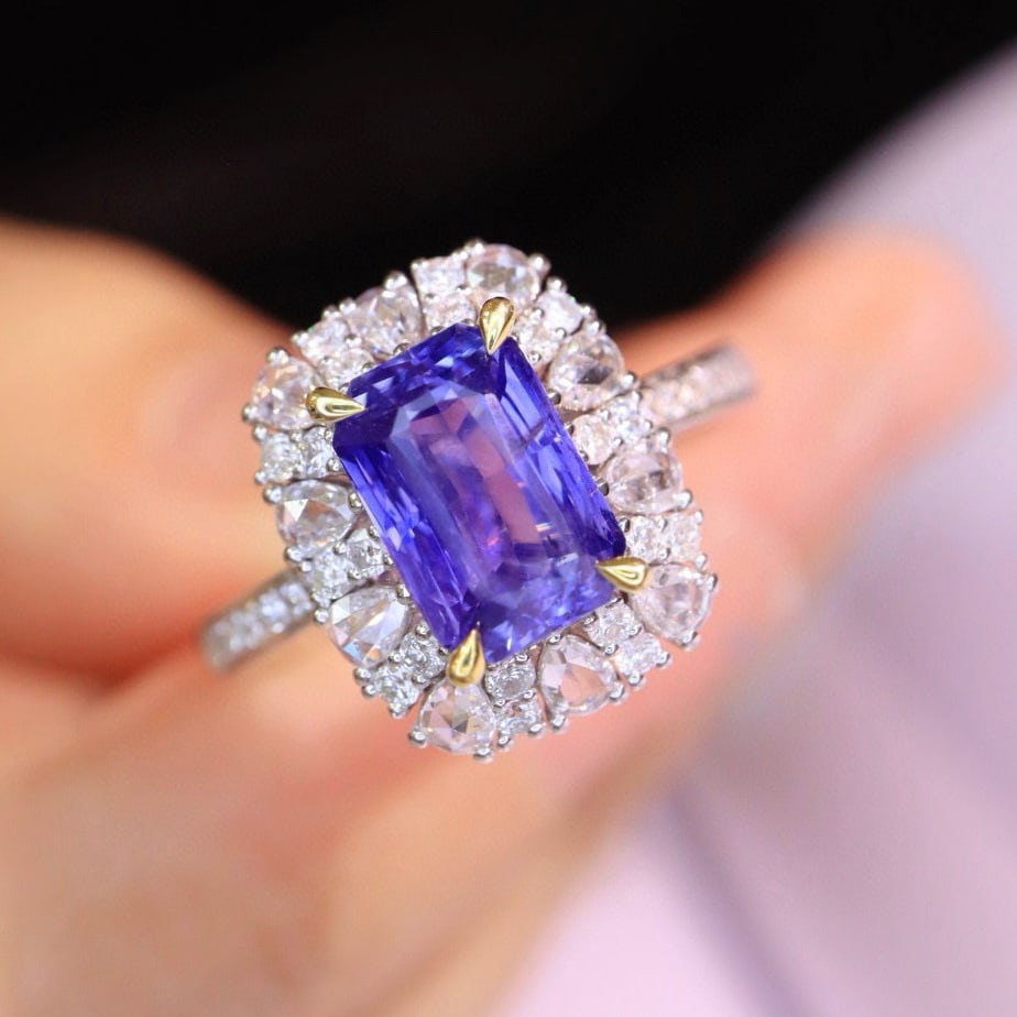 14k Gold 2.53 Ctw Natural Sapphire & Diamond Ring - 2