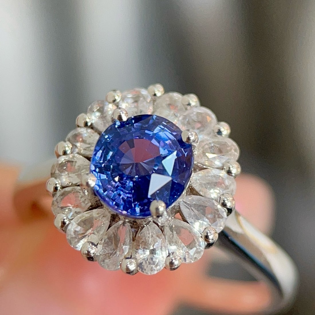 14k Gold 2.44 Ctw Natural Sapphire & Sapphire Ring - 6