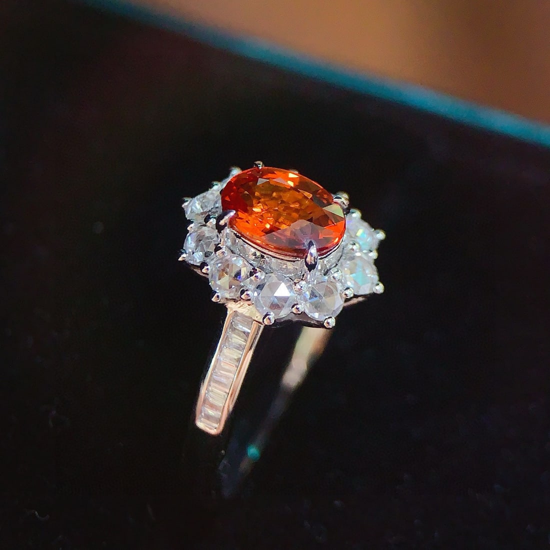 14k Gold 1.38 Ctw Natural Sapphire & Diamond Ring - 3