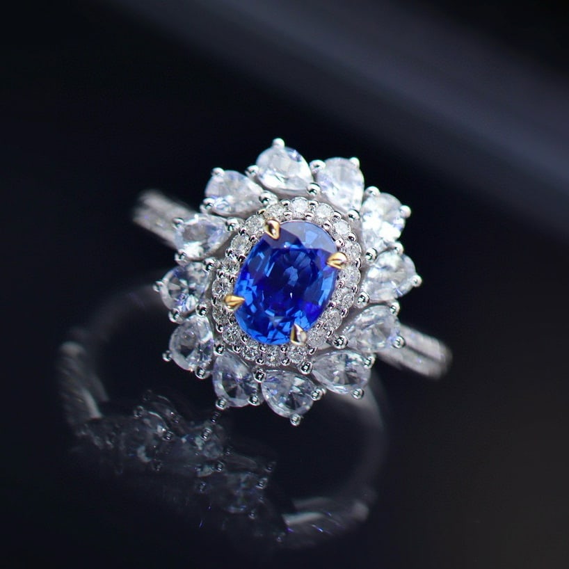 14k Gold 2.31 Ctw Natural Sapphire & Sapphire Ring - 2