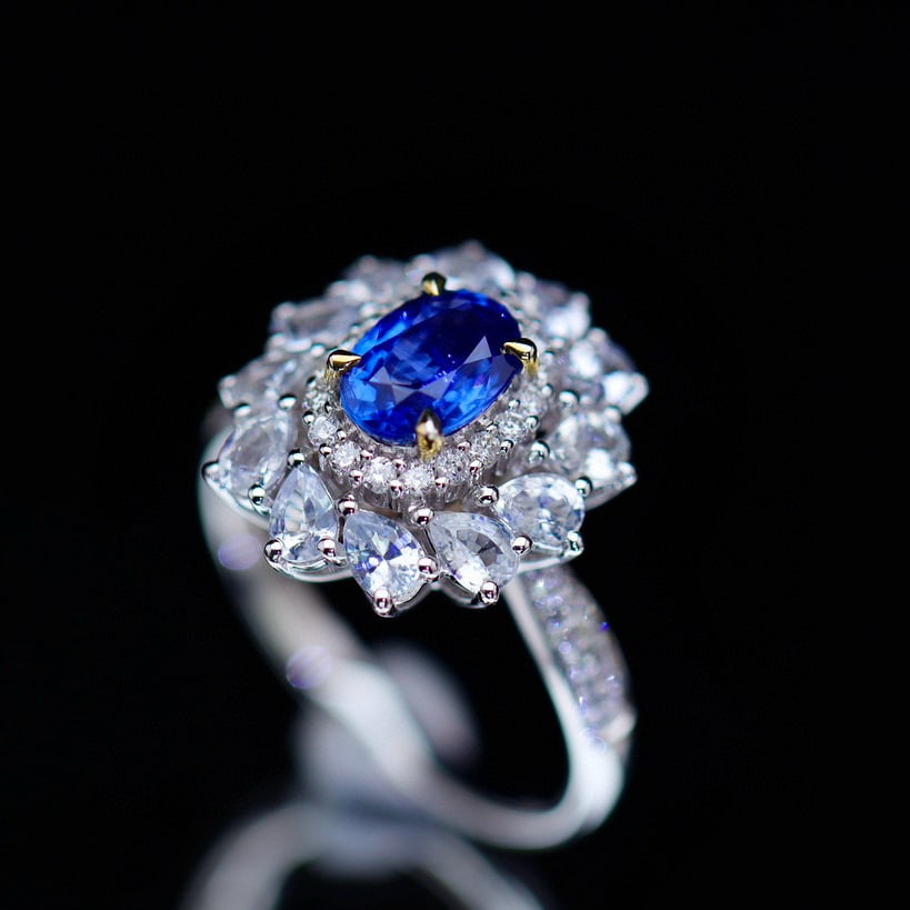 14k Gold 2.31 Ctw Natural Sapphire & Sapphire Ring - 4