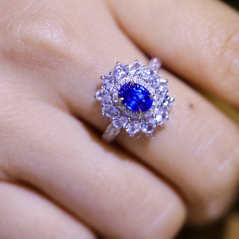 14k Gold 2.31 Ctw Natural Sapphire & Sapphire Ring - 5